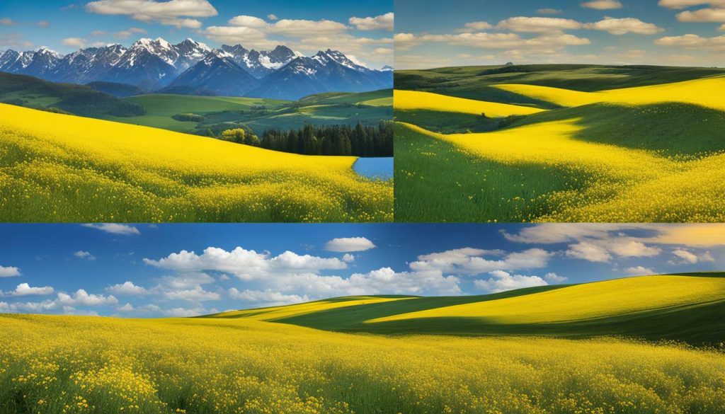 Canary yellow and sky blue