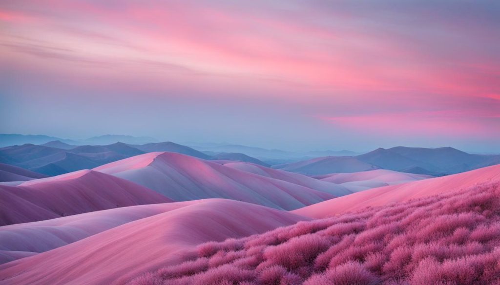 blush pink and sky blue