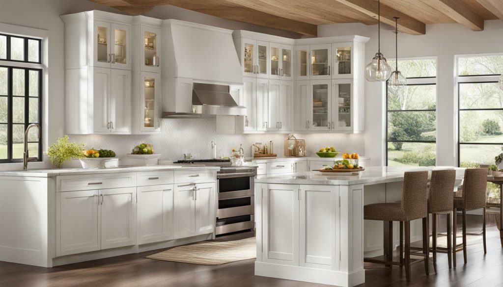 white kitchen cabinets