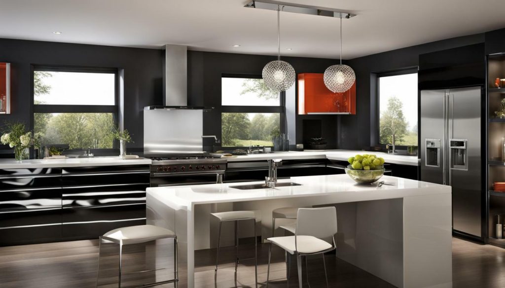 High Gloss Kitchen Cabinets