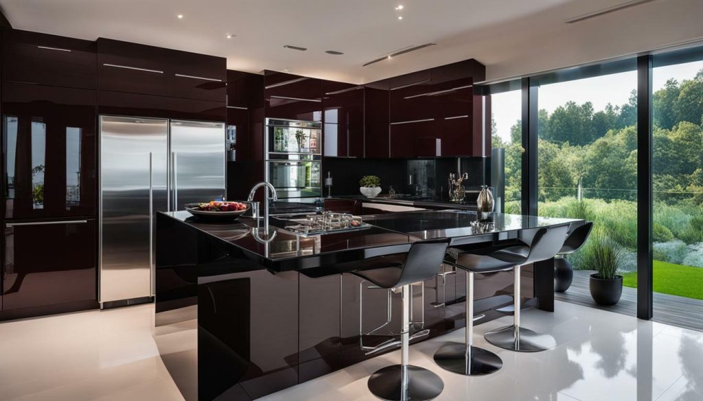 Polished kitchen cabinets