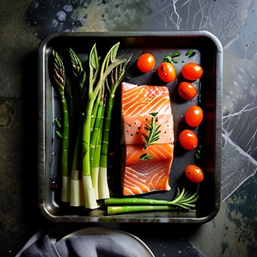 Zesty Sheet Pan Salmon & Greens meal.