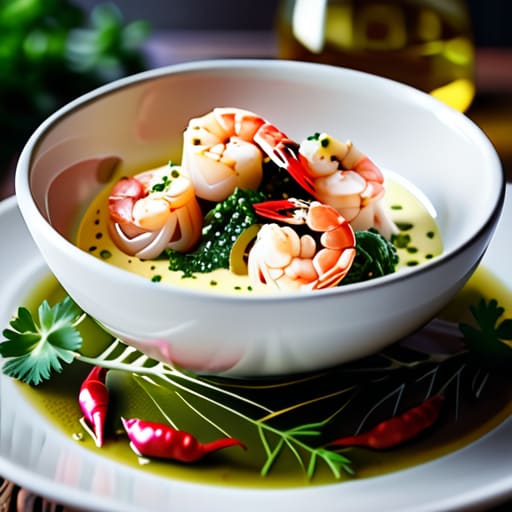 Zesty Shrimp Scampi with Linguine dish.