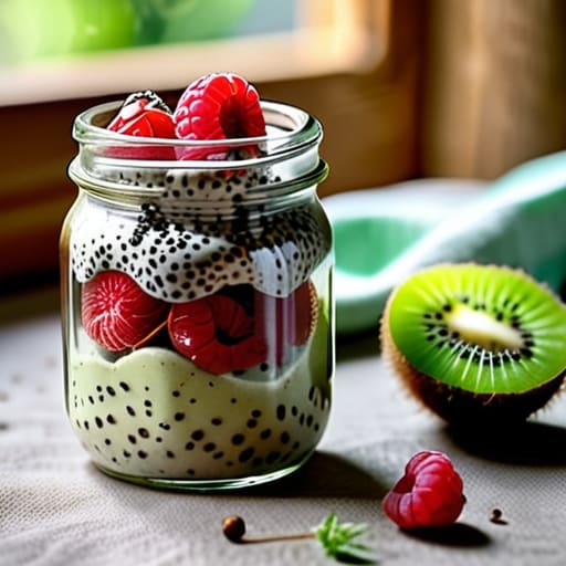 Protein-Packed Chia Seed Pudding with toppings.
