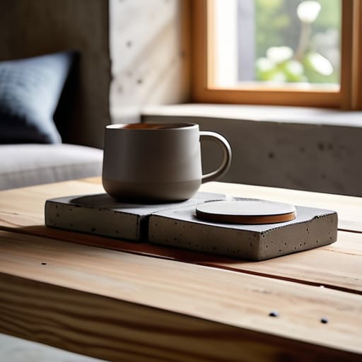 Custom concrete Statement Coaster Sets.