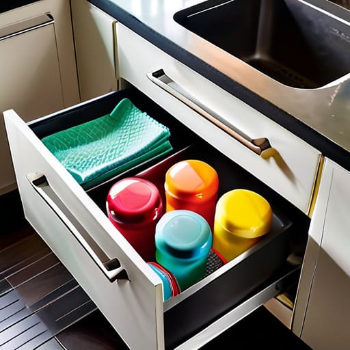 Clever Cleaning Supply Storage Solutions for a Productive Kitchen.