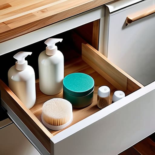 Organized kitchen cabinets, bringing it all together.