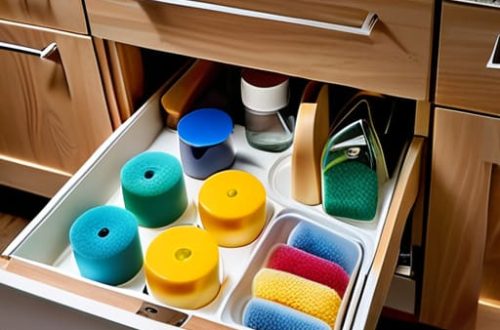 How to organize under the sink.