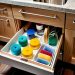 How to organize under the sink.