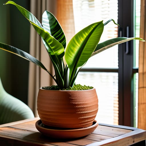 Low-maintenance The Resilient Snake Plant.