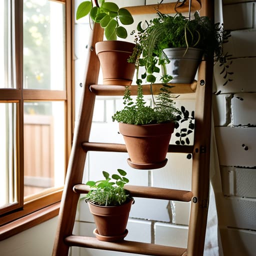 The Rustic Spice Rack Transformation herb garden.