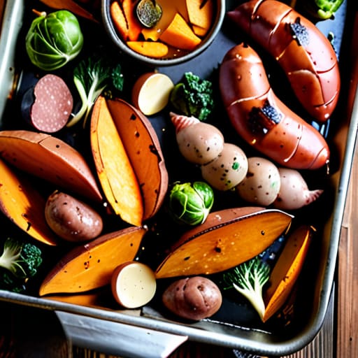 The Maple-Glazed Autumn Harvest sheet pan meal.
