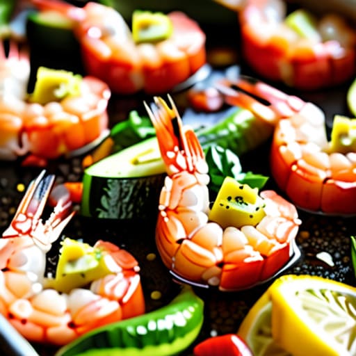 Zesty Lemon-Garlic Shrimp Scampi Style dish.