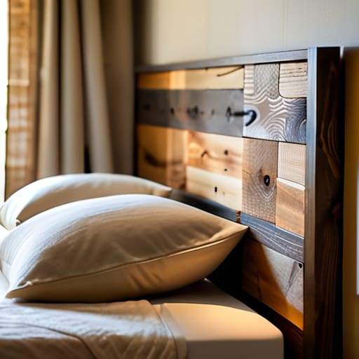 The Rustic Reclaimed Wood Statement headboard.
