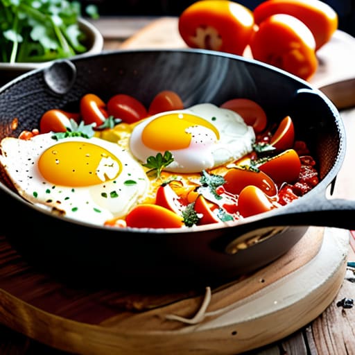 The Savory Shakshuka Shuffle breakfast dish.