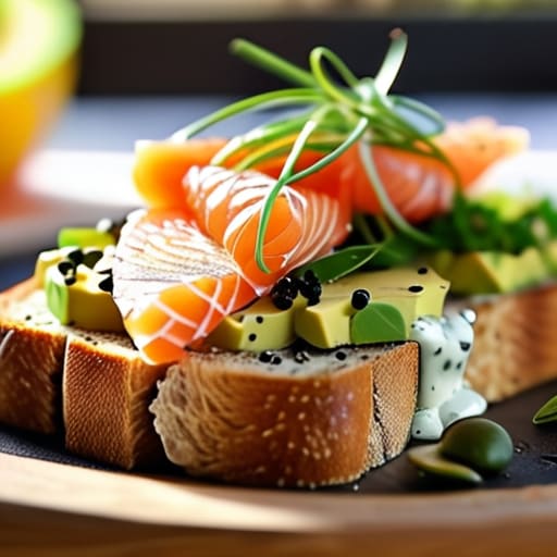 The Ultimate Smoked Salmon Toast on sourdough.